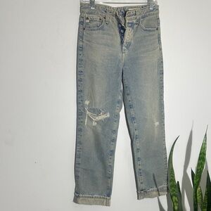 Casual Blue Distressed Jeans for Men